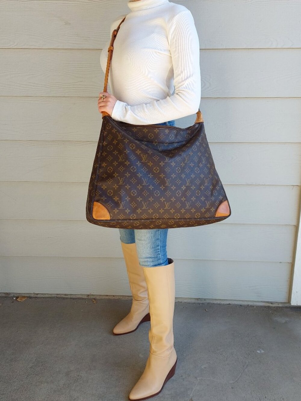 Louis Vuitton Sac Promenade Monogram Canvas Tote / Travel Bag